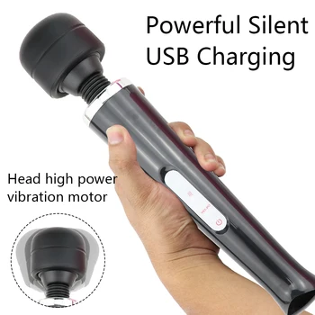 Man nuo 10 Speed Ultra Powerful Big Vibrator Body Massager AV Stick G-spot Stimulator Sex Product Sex Toy for Women USB Charging 1