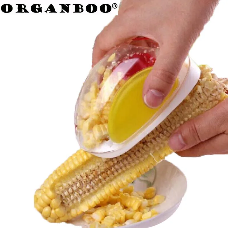 

ORGANBOO 1PC Creative Hand Corn Stripper Stainless Steel Corn Grain Separator Cob Remover Cutter Thresher Cooking Tools