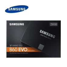 SAMSUNG SSD 860 EVO Внутренний твердотельный диск 250 ГБ 500 Гб V-NAND Жесткий диск 6 ГБ/сек. SATA3 2,5 для ноутбуков настольных ПК MZ-76E250B
