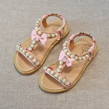 Детские сандалии для маленьких девочек; римские сандалии с жемчугом и кристаллами; детские сандалии девушки; красивая обувь принцессы;#4