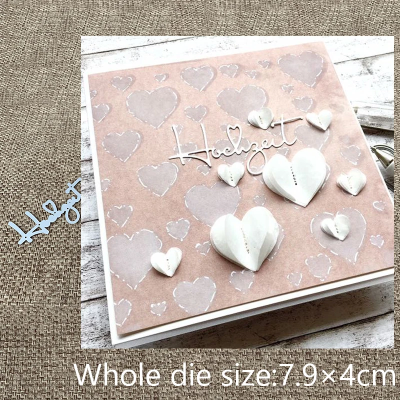 

New Design Craft Metal Cutting Die cut die German wedding letters scrapbooking Album Paper Card Craft Embossing Die Cuts