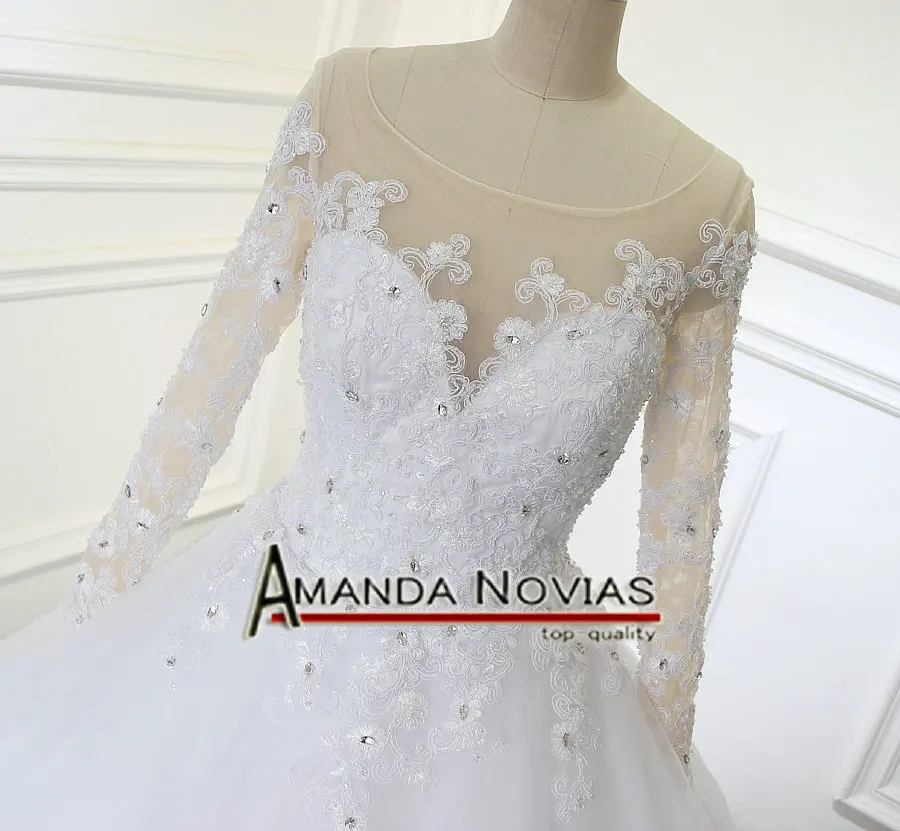 Женское свадебное платье с длинными рукавами Amanda Novias Элегантное настоящими