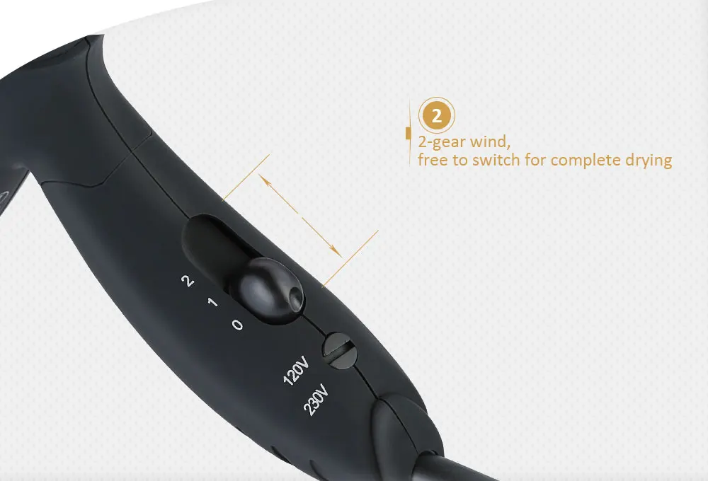 Guowei GW - 6011 Electric Mini Folding Compact Travel Hair Blow Dryer