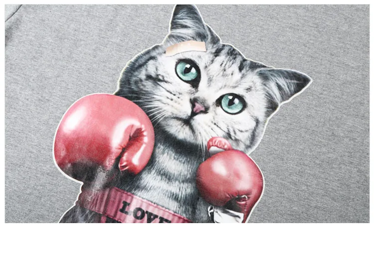 Aolamegs T Shirt Men Black Cute Cat Print Men's T-shirts Boys Cotton T Shirt Short Sleeve O-neck Casual Summer Fashion Tees (12)