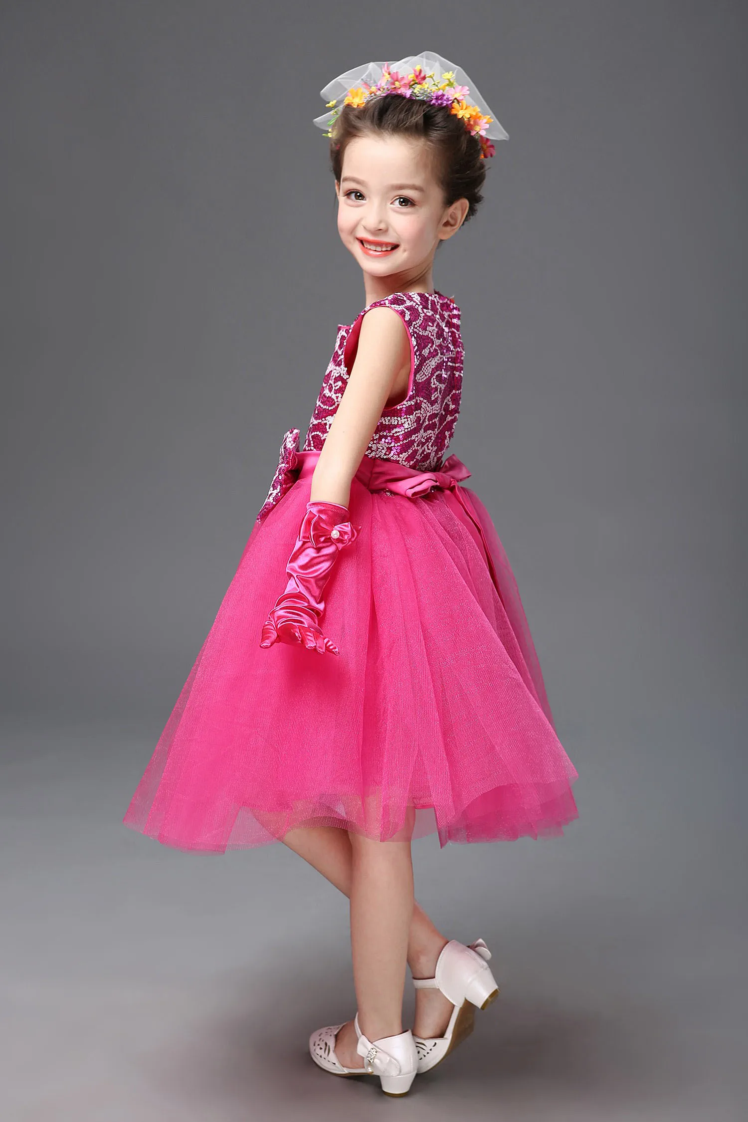 Kids Sequin Easter Dresses Size 2 3 4 5 