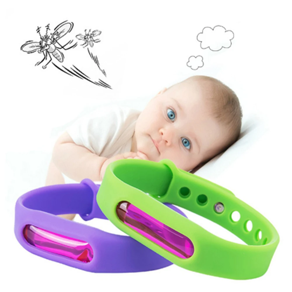 

8 Pcs Baby Kids Mosquito Repellent Bracelet Children Anti-mosquito Silicone Wristband Adult Baby Insect Bite Protection Supplies