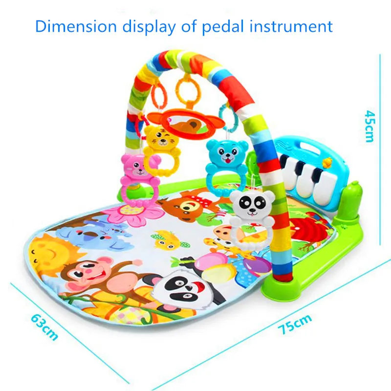 Baby Play Mat Kids Rug Educational Puzzle Carpet With Piano Keyboard And Cute Animal Playmat Baby Gym Crawling Activity Mat Toys