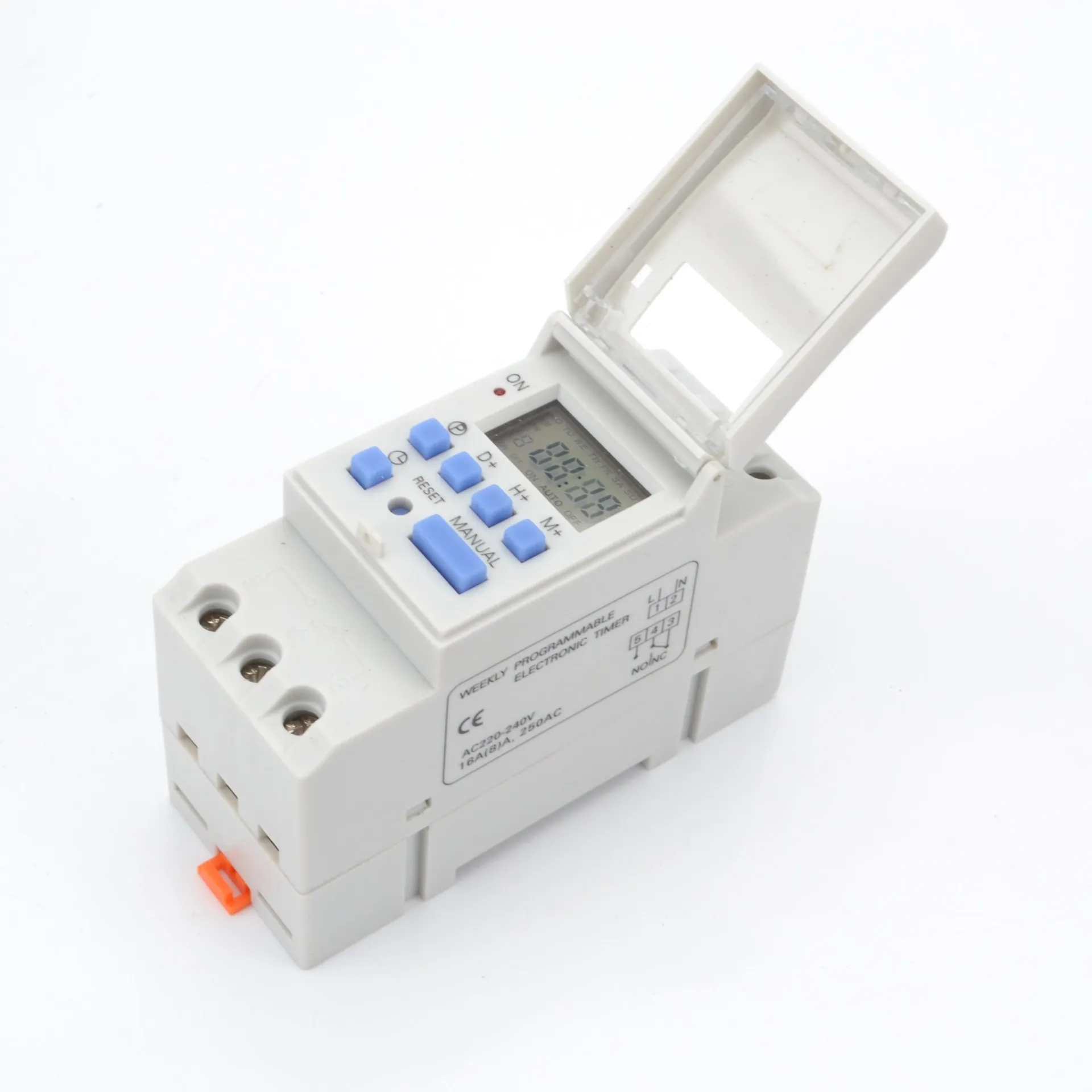 

1pc Time Switch 220V 16A Microcomputer Electronic Programmable Digital Timer Switch Relay Control Switch Din Rail Mount