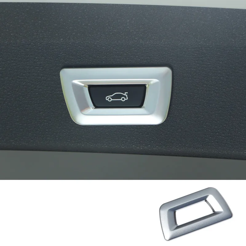 Автомобильный Стайлинг консоль из хрома украшение для вентиляционного отверстия рамка Крышка отделка наклейка для BMW X5 F15 X6 F16-18 аксессуары для интерьера - Название цвета: trunk button