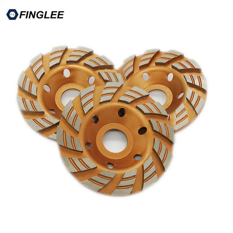 

Inner Hole 22.23mm Unique Style 4 inch/100mm Diamond Grinding Cup Wheel Stone Concrete Marble Tool Diamond Polishing Pads