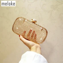 Meloke, новинка, Женский вечерний клатч с вырезами, роскошные золотые вечерние сумки для дам, модные сумки для банкетов, Прямая поставка mn1008