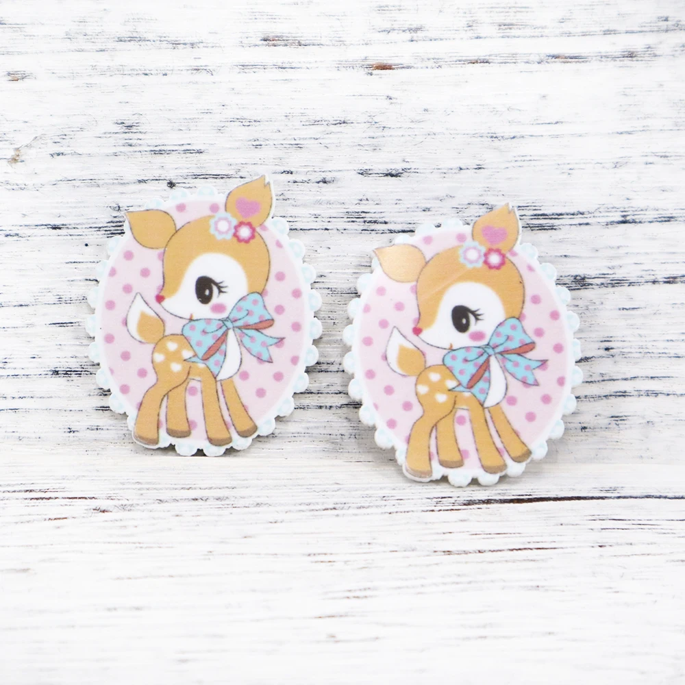 

David accessories deer animal star dog Flatback Resin Acrylic DIY Hair Bow Accessories Craft Making,25Yc3571
