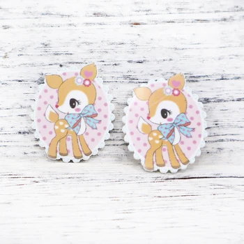 

David accessories deer animal star dog Flatback Resin Acrylic DIY Hair Bow Accessories Craft Making,25Yc3571