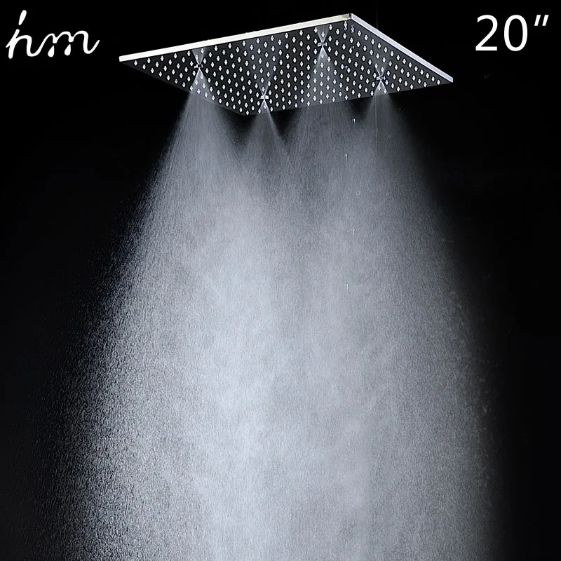 Hm 20 '' Многофункциональная светодиодная насадка для душа Rain Rain& SPA Mist Massage Light Shower - Цвет: BD018-1-20inch-noled