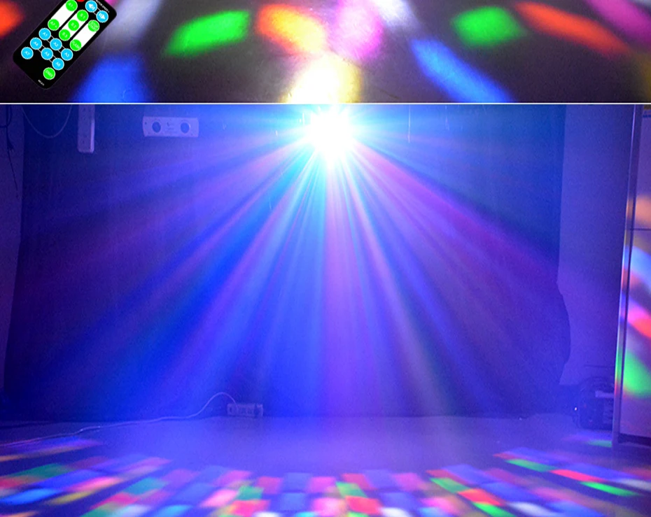 Светодиодный сценический светильник TRANSCTEGO, лазерный светильник DMX 24 Вт, 14 режимов, 8 цветов, диско-светильник s, DJ, бар, лампа, Звуковое управление, музыкальные сценические лампы