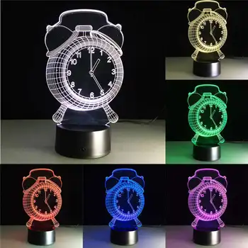 

2019 new hot mini creative LED night light 3D illusion Visual Night Light 7 Colors Change LED Desk Lamp Bedroom Home Decor #4M15