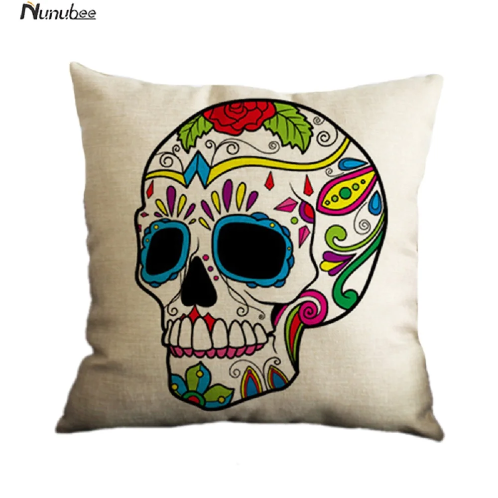 شخصية اللون الجمجمة نمط القطن و الكتان الأزياء عالية الجودة مكتب غرفة المعيشة أريكة سيارة الزخرفية المخدة شخصية اللون الجمجمة نمط القطن و الكتان الأزياء عالية الجودة مكتب غرفة المعيشة أريكة سيارة الزخرفية المخدة