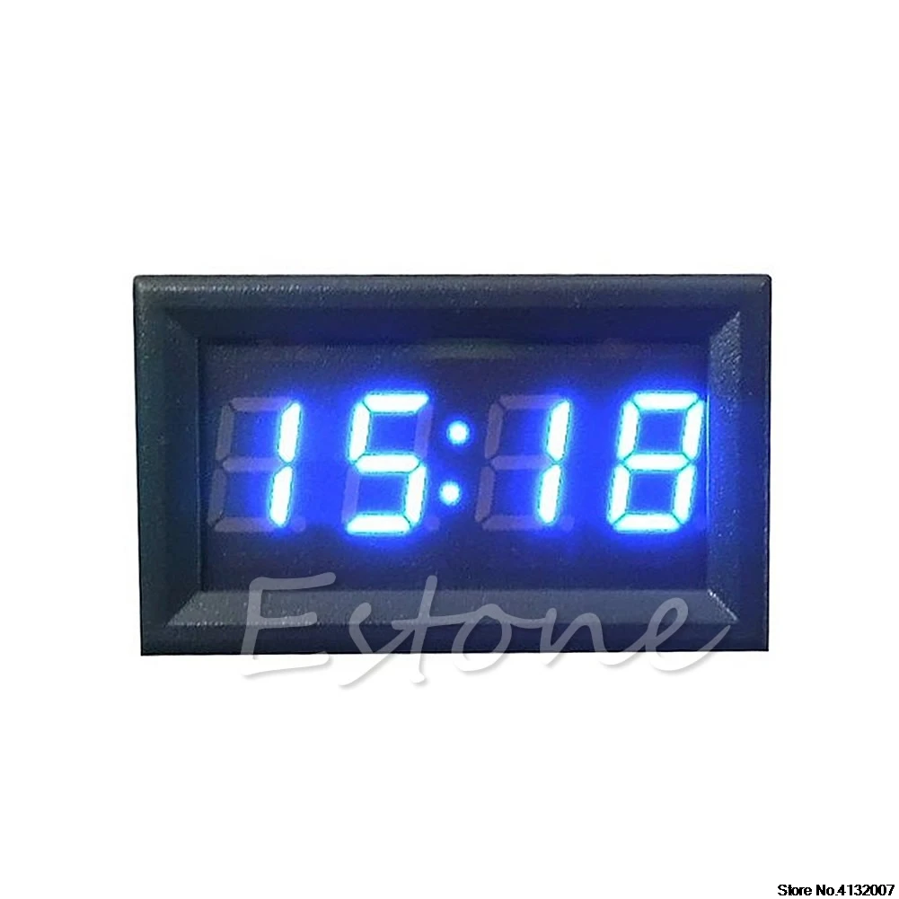 FXCO Horloge Électronique Horloge Numérique D'automobile De Voiture Mini Montre Automatique Chronomètre De Date Du Mois Des Véhicules À Moteur
