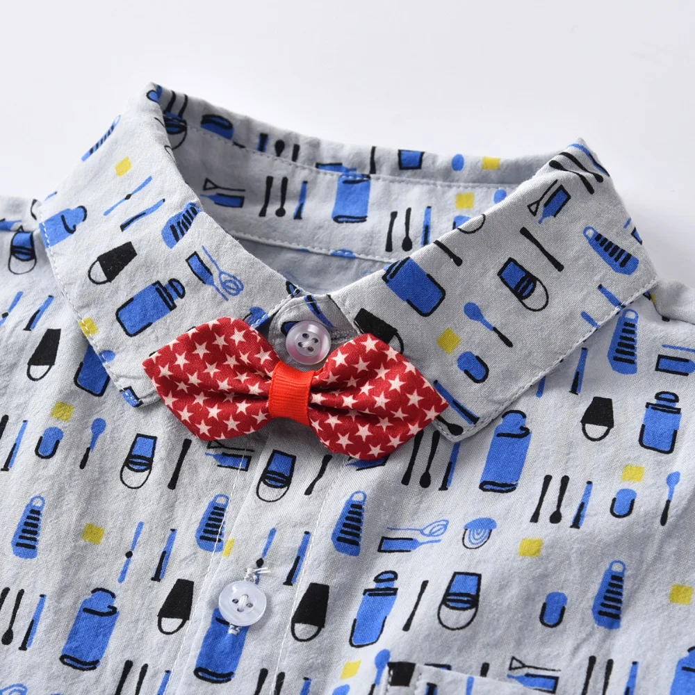 Outfits Spring Autumn Toddler Boy Shirt Baby Chothing Long Sleeved Turn Down Collar Fashion Formal Party Infant Boy Shirt  2