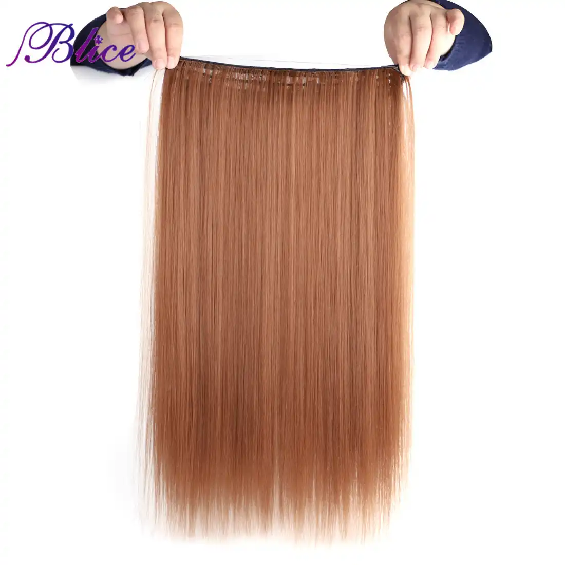 Blice Synthetic Long Silk Straight Fish Line Hair Extension With