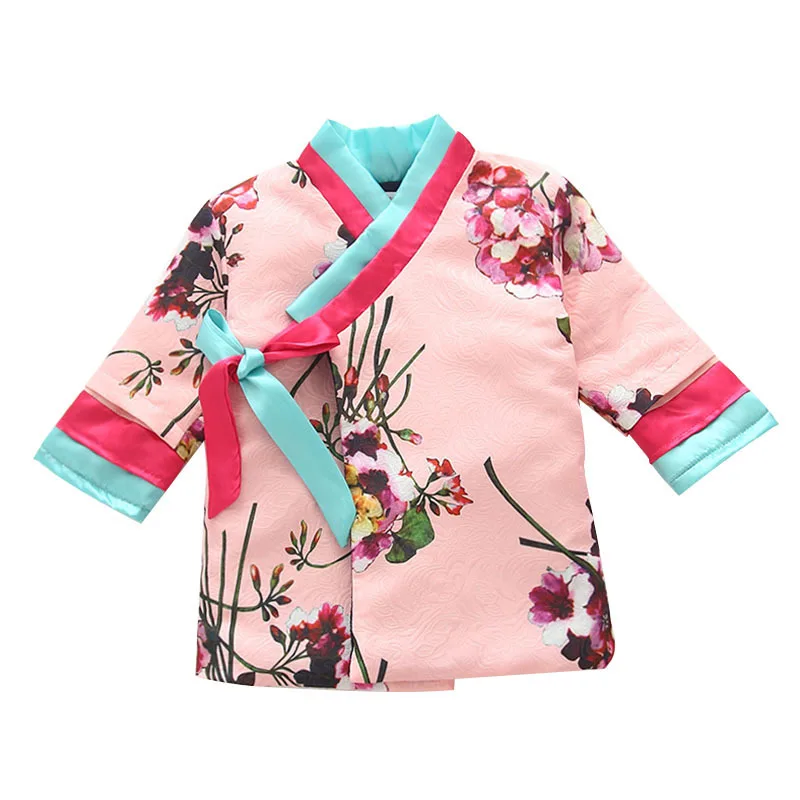 

2 - 8 yrs toddler traditional tang hanfu ancient folk costume little girls print long sleeve dress princess costume kids dresses