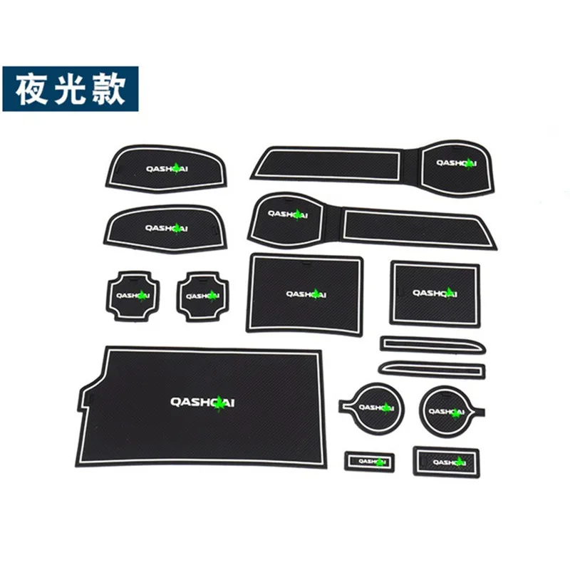 13x Blue Car Door mats gate slot mat Cup Pads Trim for Skoda Kodiaq 2017-2018