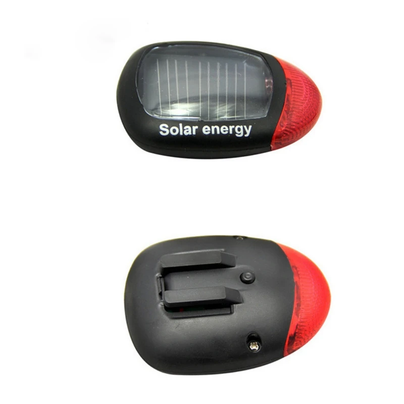 Discount 2019 Bicycle Solar Energy LED Tail Light Night Safety Cycling Rear Lamp With Installing Mount Bicycle Accessories 2