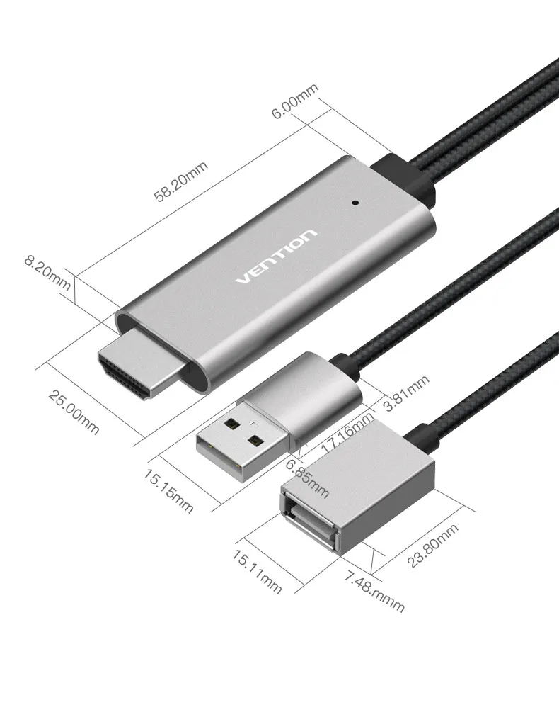 Drag USB to HDMI Converter Adapter Cable for Smartphone