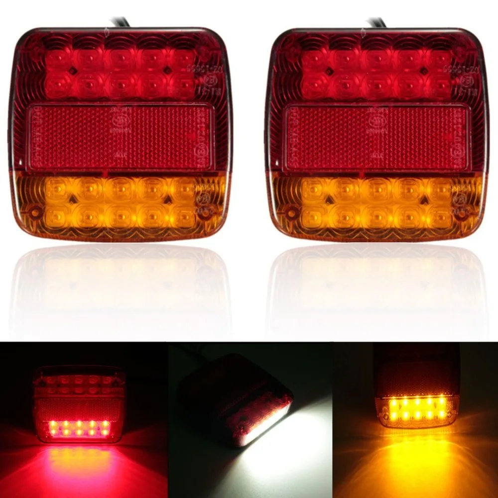 2PCS LED Rear Light Tail Light Brake Stop Light Turn Signal Number