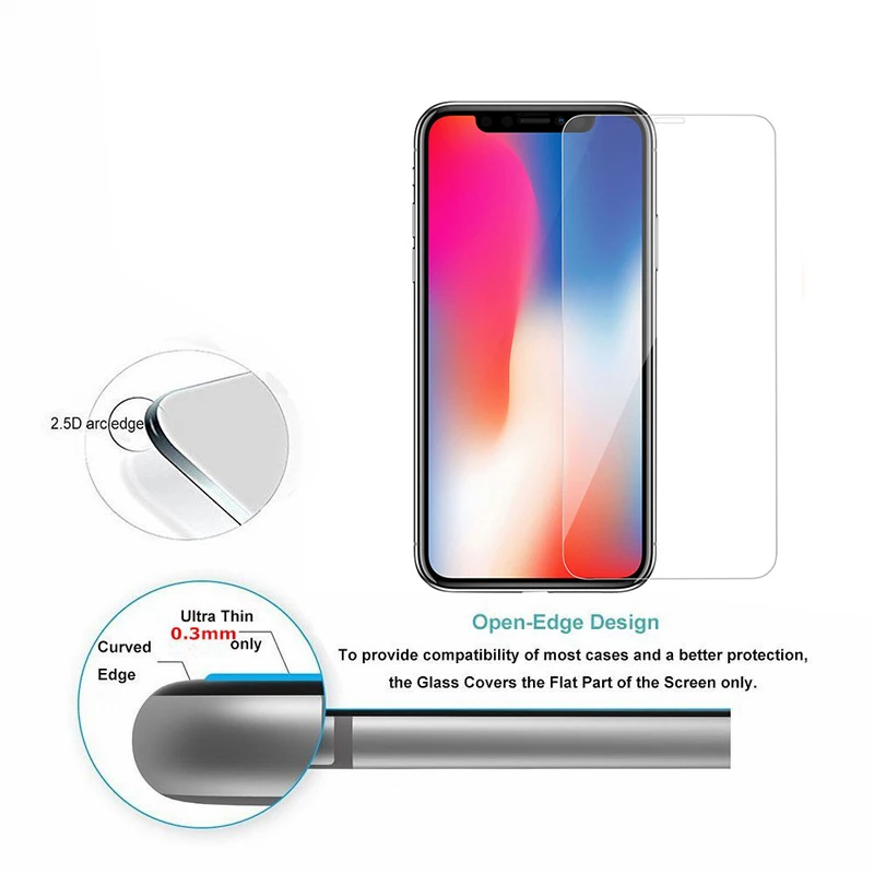 Легко установить защитное закаленное стекло для iPhone 7 8 Plus 5 дюймов царапинам
