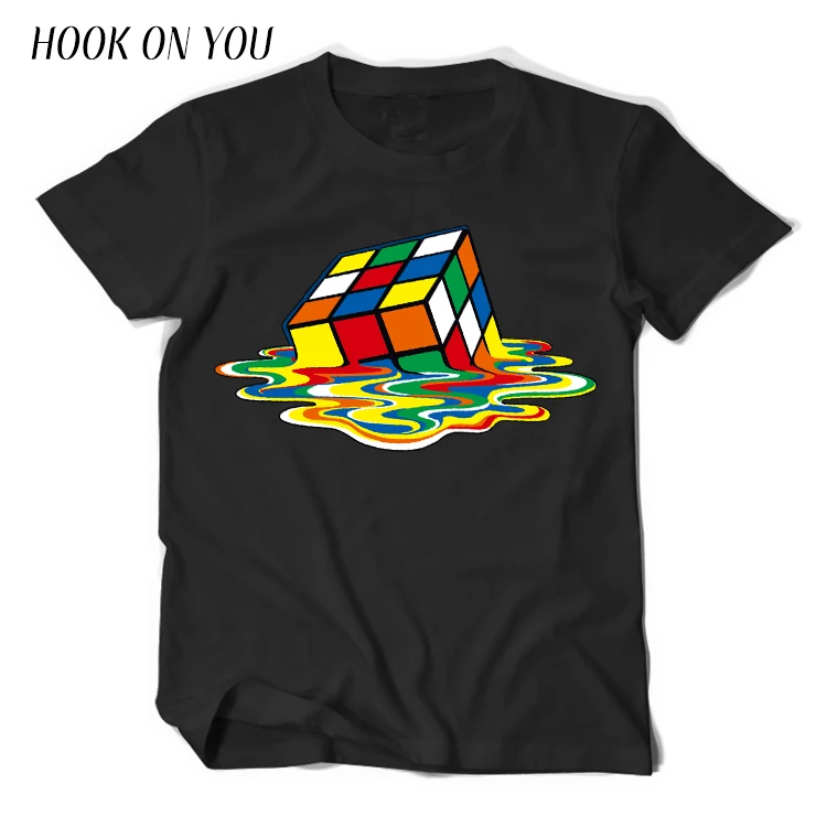 

2017 Summer New Men T-Shirts The Big Bang Theory Printed Stylish Design Rubik Cube T Shirts Casual 100% Cotton Short Sleeve Tees