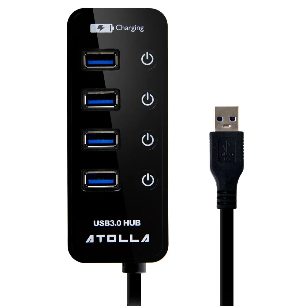 Atolla hub usb 3 0 4 puertos super speed usb 1 puerto de carga con