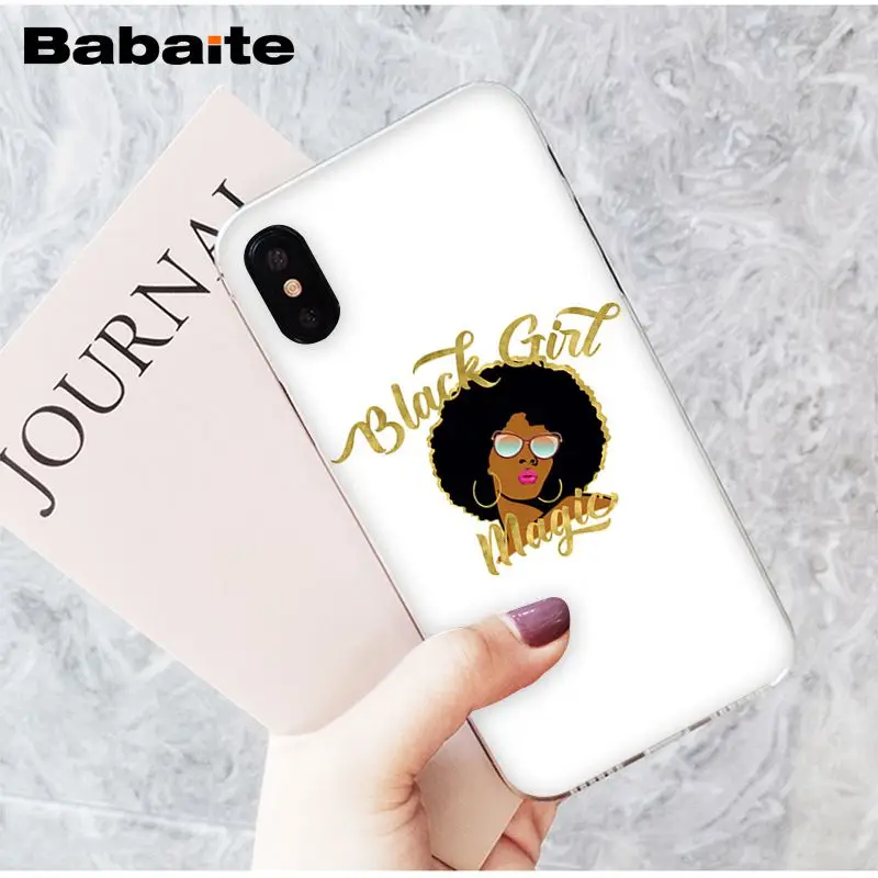 Мягкий силиконовый чехол для iPhone 5 5Sx 6 7 7plus 8 8Plus X XS MAX XR Babaite 2bunz Melanin Poppin Aba black girl