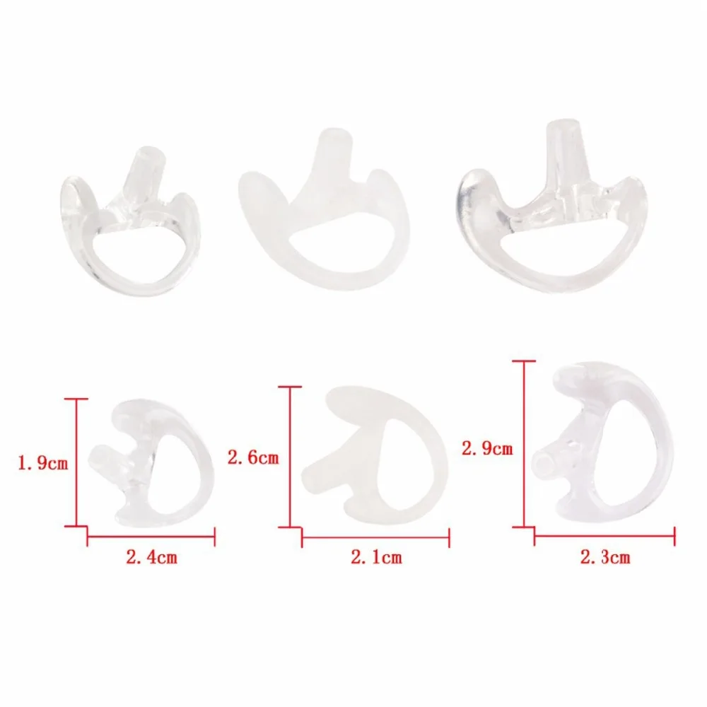 3 пары белых силиконовых мягких вкладышей, тайная Акустическая трубка, маленький/средний/большой для радиолюбителей, рация, наушник J6116Z