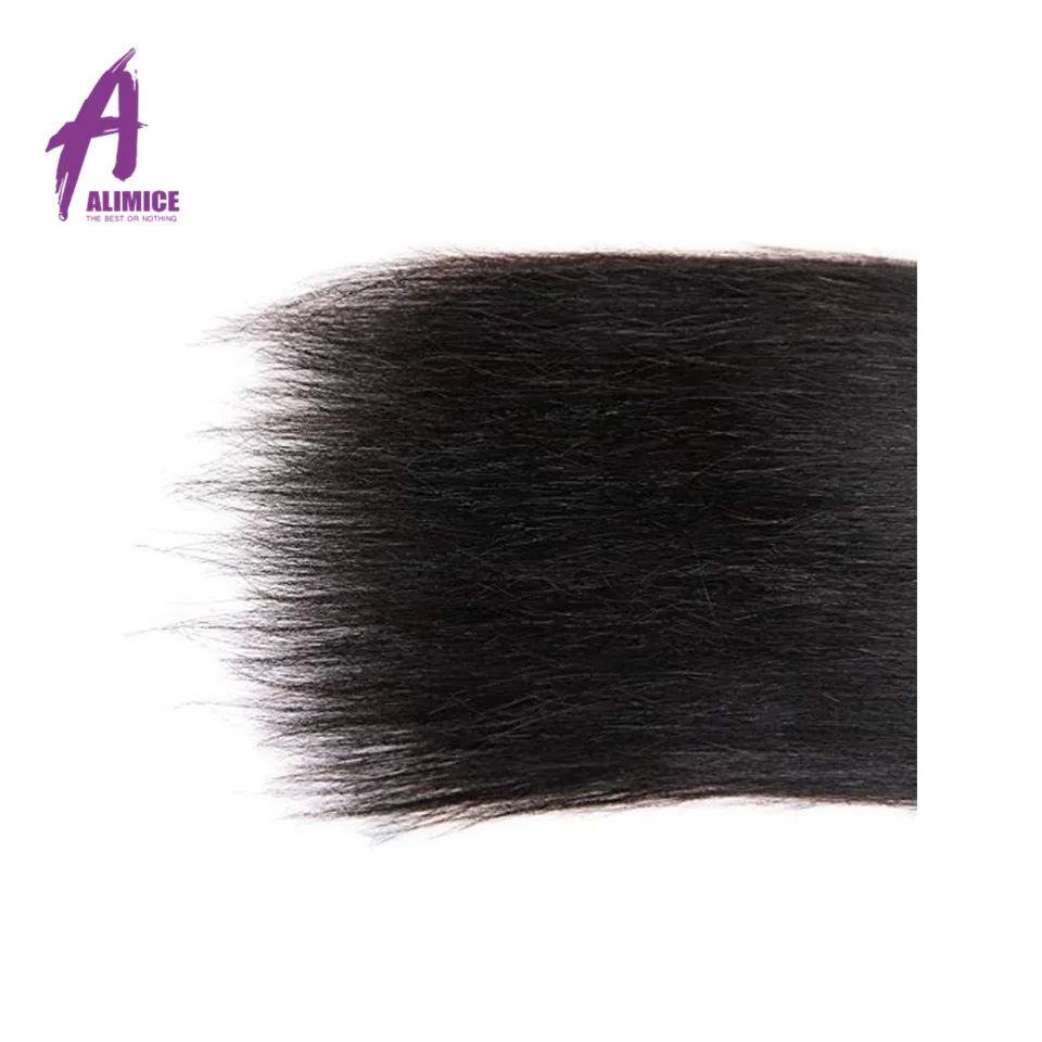 Alimice Brazilian Straight Human Hair 4 Bundles Deal 100% Human Hair Weave Remy Hair Bundles 8-22 inch Natural Color 50gBundle (1)