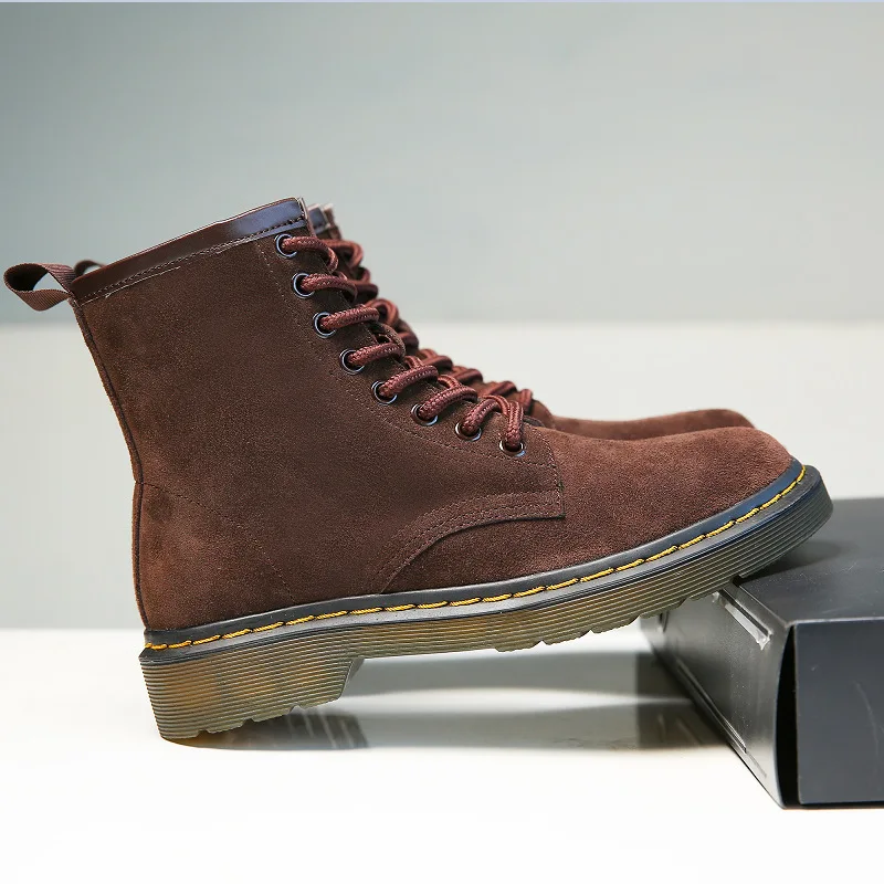 

2018 autumn winter short boots new genuine leather Martin boots big size Martin boot men's shoes
