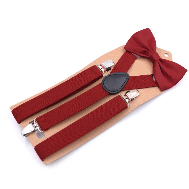 Explosions Bow Tie Suit Three Clip Straps Unisex Style Strong Three Clips Adult Bow Tie Suit High Quality Fashion Suspender - Цвет: 11