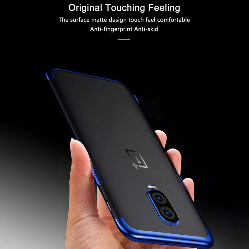 

For Oneplus 6T case for One plus 6T bumper plating Soft Armor TPU back Cover shockproof silicone case for Oneplus 6 T case