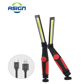 

Dimmable LED Flashlight Built-in Lithium Battery USB Rechargeable COB Work Light Magnetic Repair Light For Outdoor Camping Car