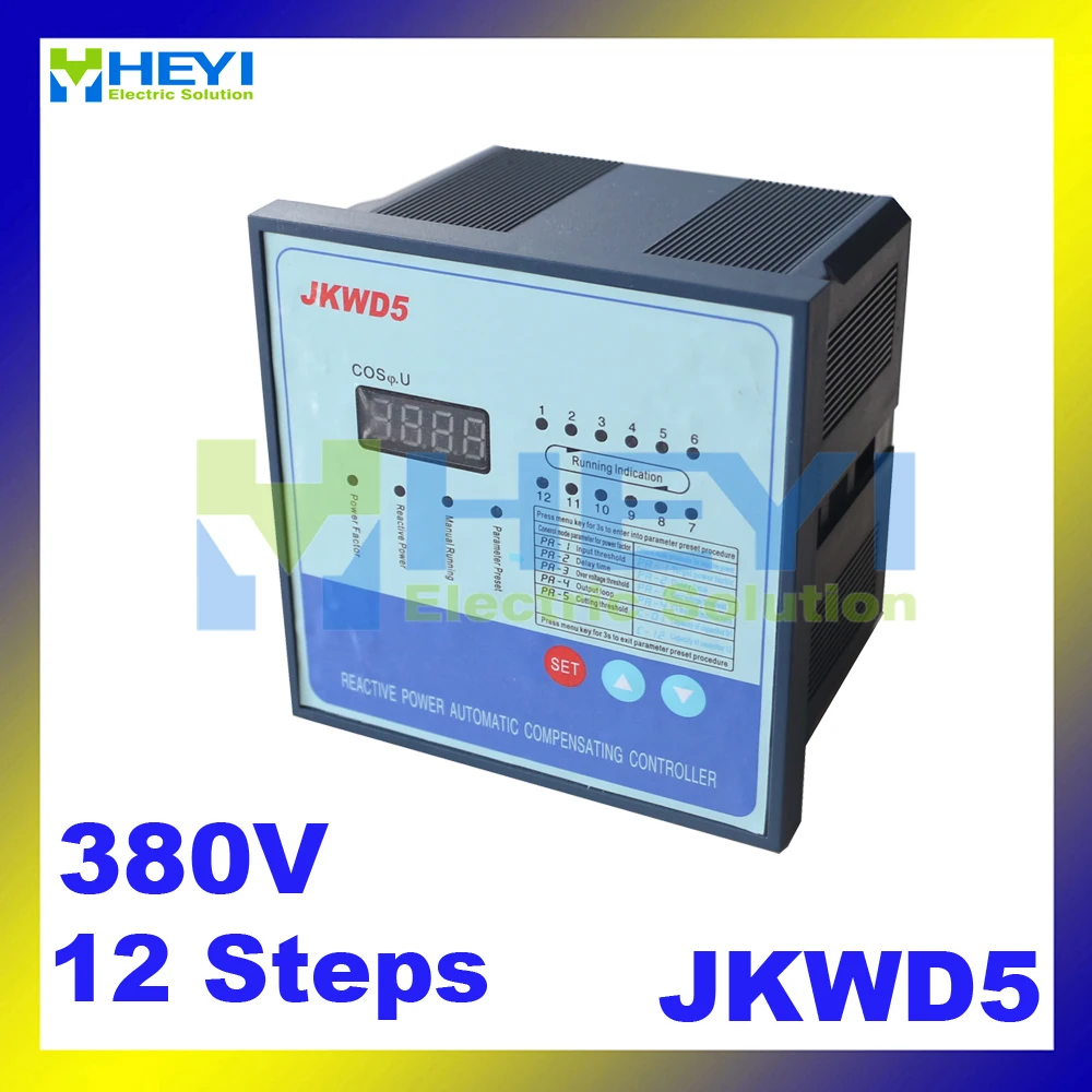 JKWD5 380V 12steps power factor controller dynamic type sensitive