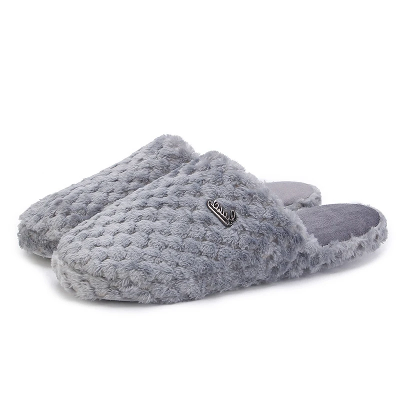 

2018 Popular Winter Male Soft Home Slippers Shoes Men Home Slippers Male Winter Warm Indoor Slippers Men Floor Shoes for Bedroom