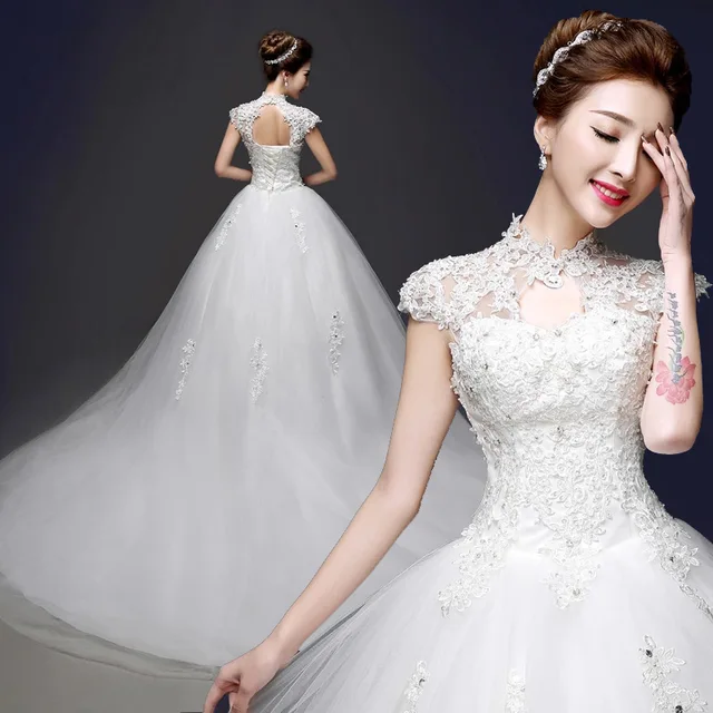 Mandarin Collar Wedding Dress