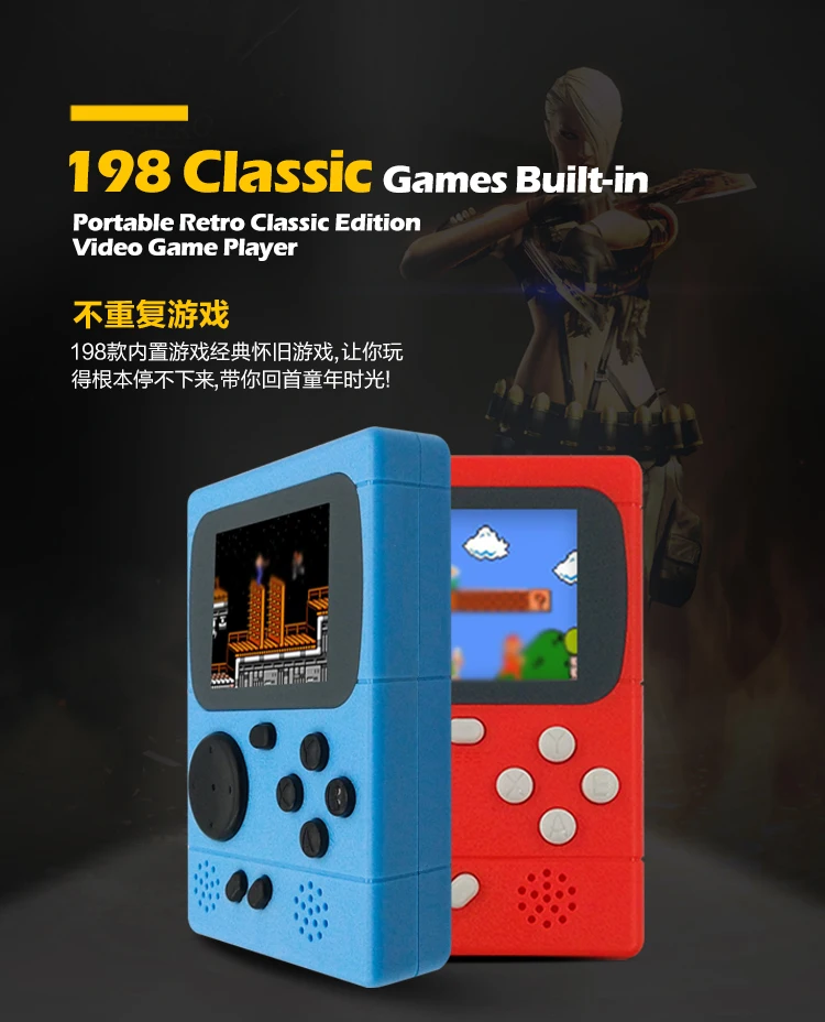 

handheld video game console 8 bit retro mini portable game console system player games emulator best gift for kid nostalgic