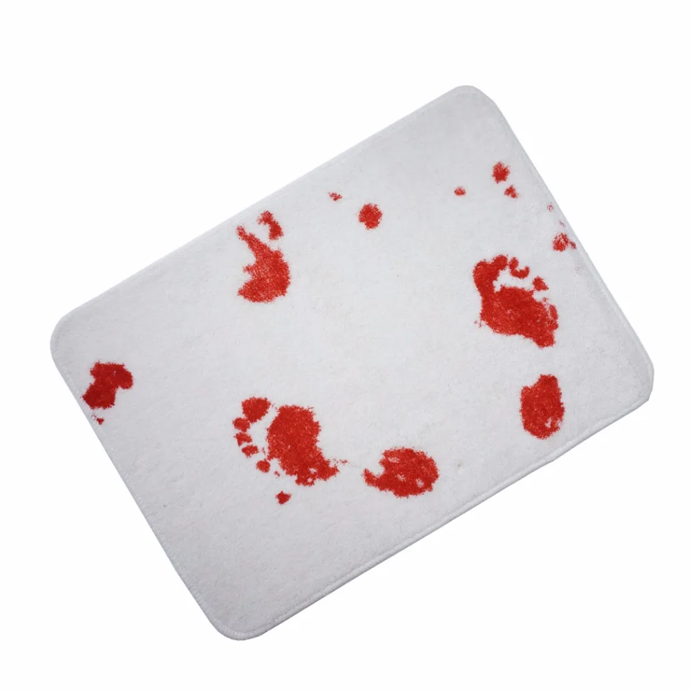 Biger bath mat Blood footprints bath rugs Blood 45x70cmbath mat blood