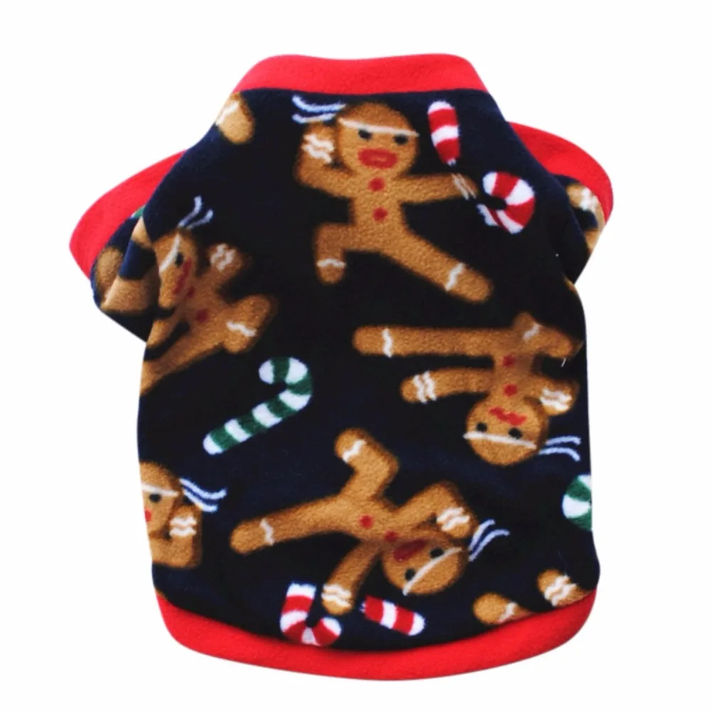 

Pet Shirt Winter High-grade Christmas Cutte Cat T Warm Cotton Dog Pullover Shirt Pet Embroidered Apparel Puppy Costume