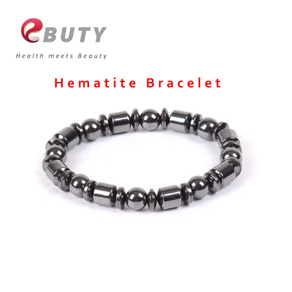 EBUTY гематитовый магнит браслеты здоровье популярные ювелирные изделия с бриллиантами браслеты для мужчин и женщин с подарочной сумкой