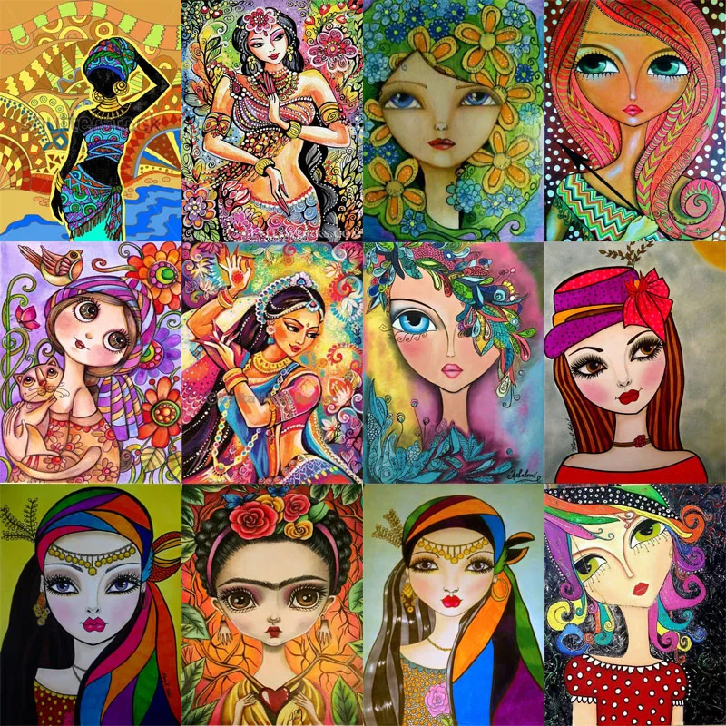 

5d diamond painting Girl full drill square diamond embroidery Home Decoration Handicrafts Cross stitch Not folding canvas