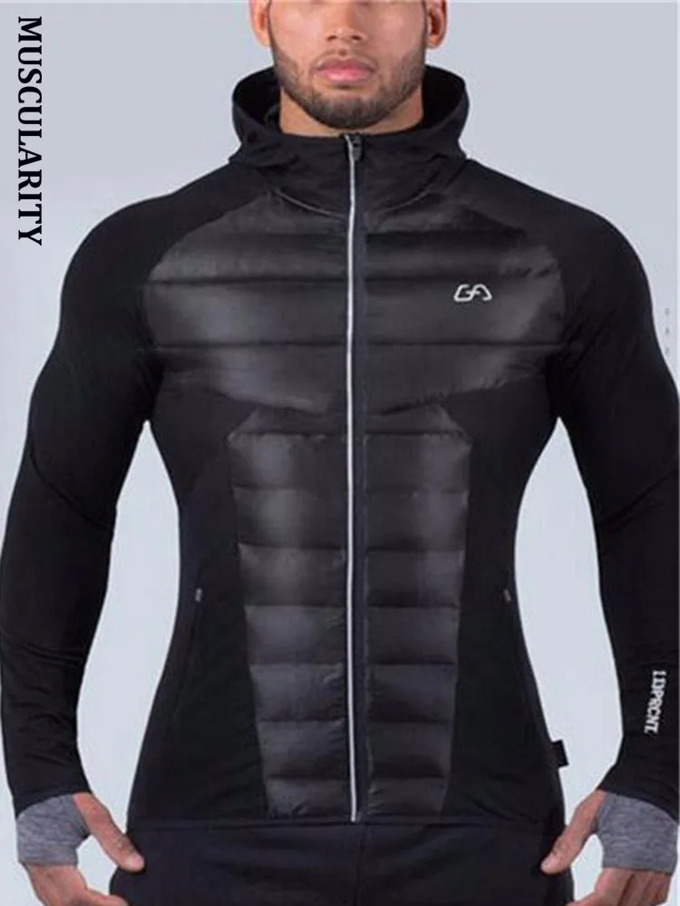 Buy MUSULARITY New Men's Hooded jacket Thick material