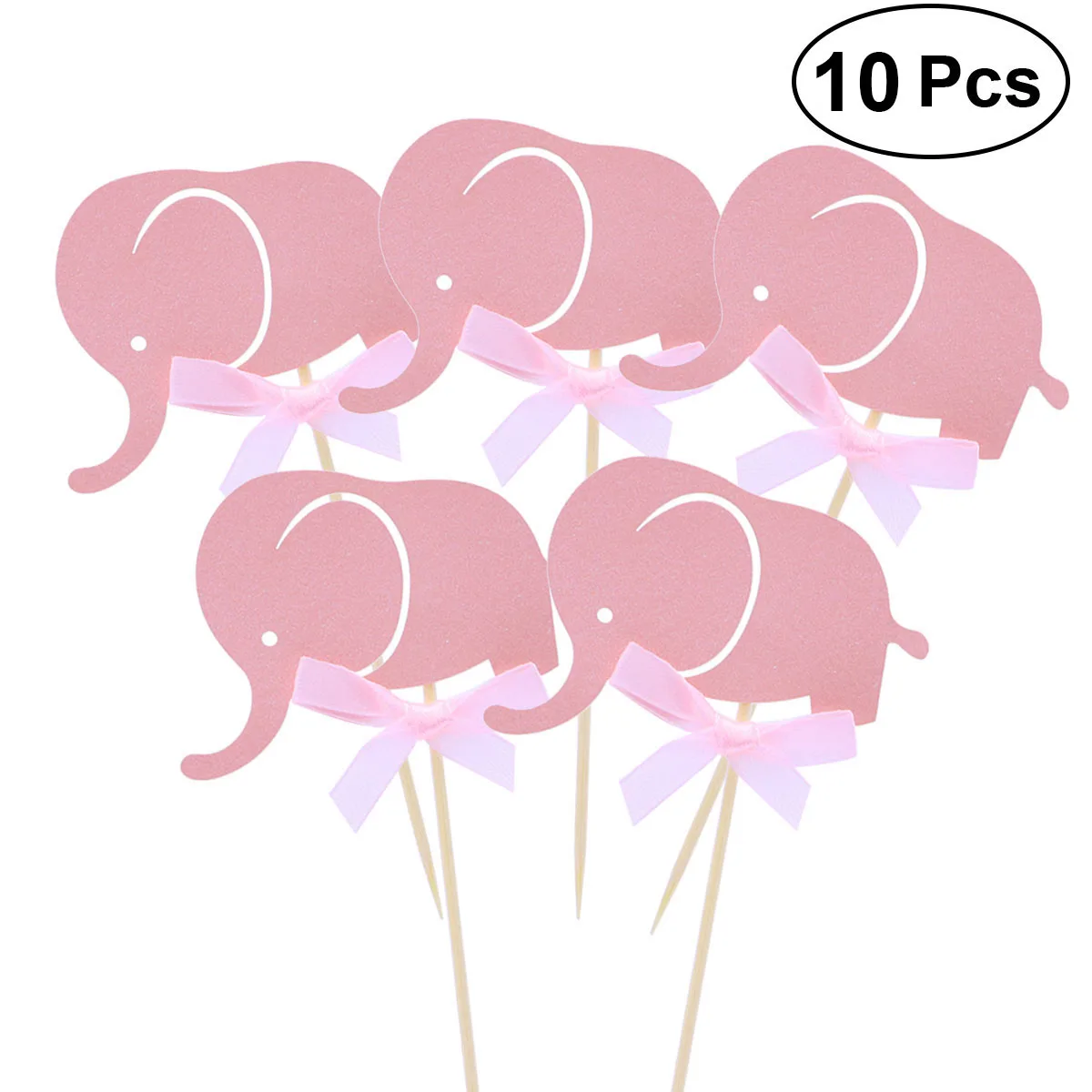

Cake Cupcake Toothpick Toppers Elephant and Butterfly Fresh Cake Decoration for Party Dessert Decoration