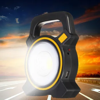 

Smuxi 30W Solar Portable Lanterns Rechargeable LED Flood Light Outdoor Garden COB Work Spot Lamp with USB Cable